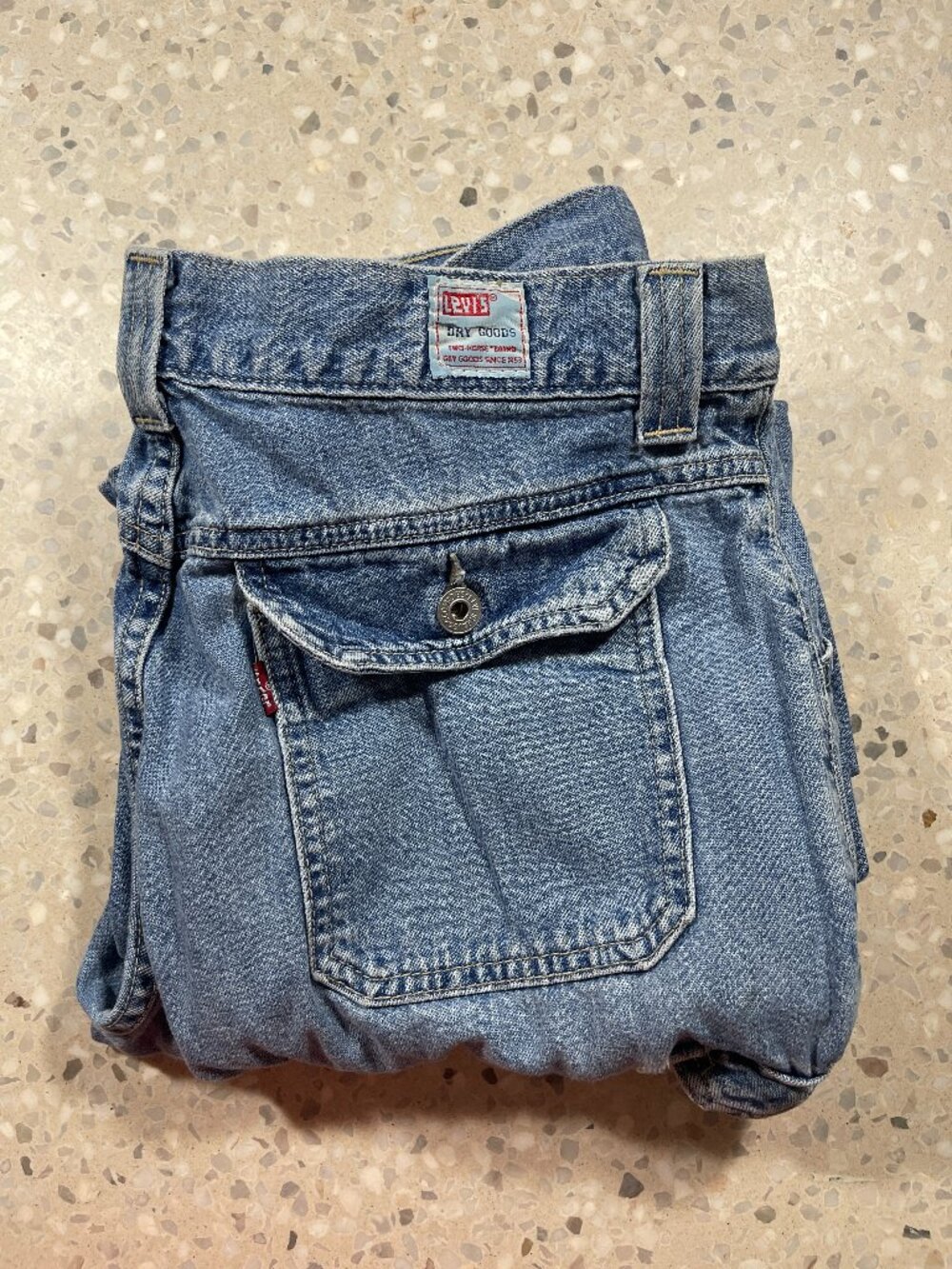 VTG 1999 Levi's 852 Dry Goods Cargo Bush Jeans Size 13 Junior M Baggy Y2K